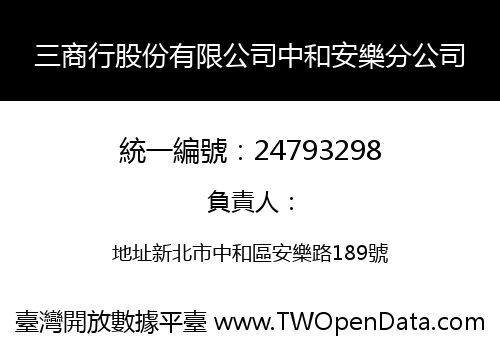 三商行股份有限公司中和安樂分公司