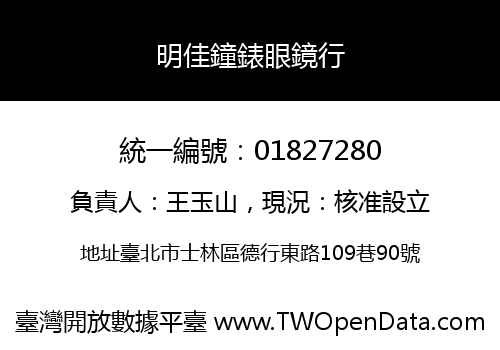 明佳鐘錶眼鏡行