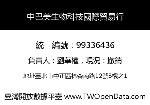 中巴美生物科技國際貿易行