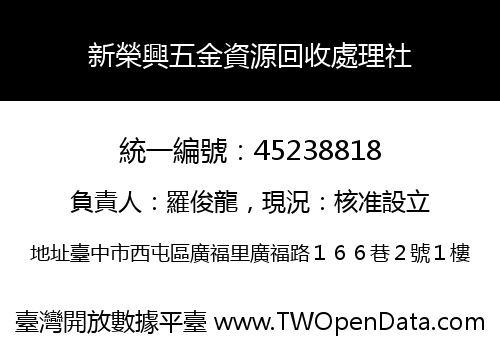 新榮興五金資源回收處理社