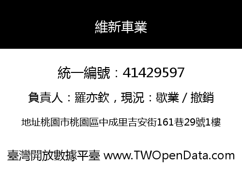維新車業