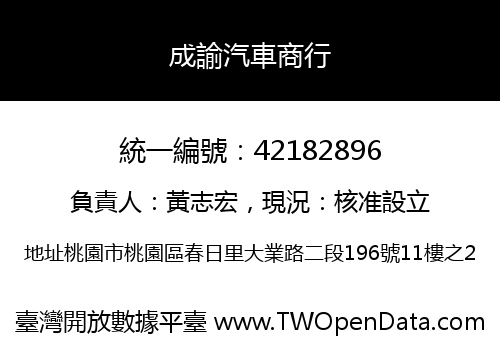 成諭汽車商行