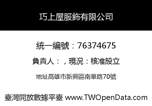 巧上屋服飾有限公司