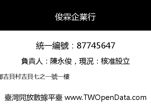 俊霖企業行
