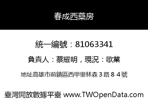 春成西藥房
