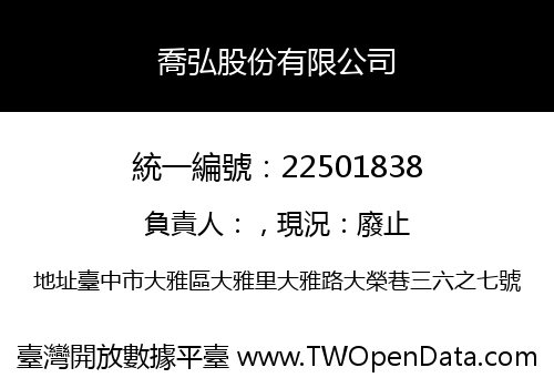 喬弘股份有限公司