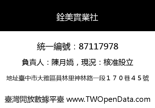 銓美實業社