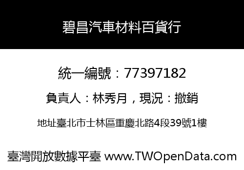 碧昌汽車材料百貨行