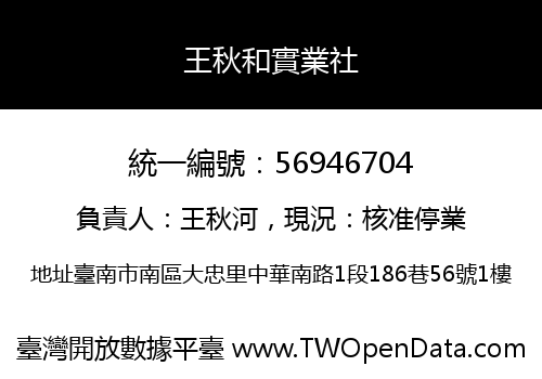 王秋和實業社