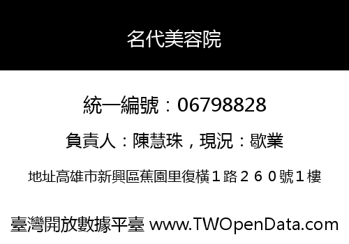 名代美容院