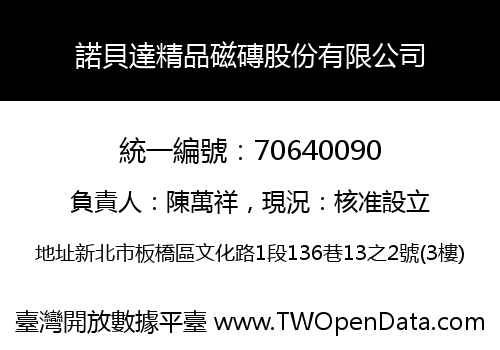 諾貝達精品磁磚股份有限公司