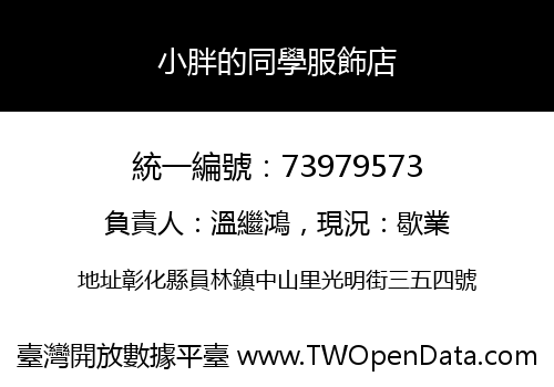 小胖的同學服飾店