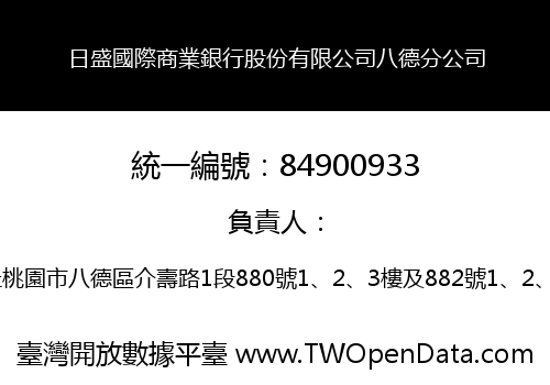 日盛國際商業銀行股份有限公司八德分公司