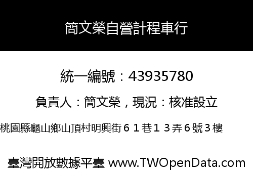 簡文榮自營計程車行
