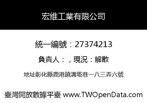 宏維工業有限公司