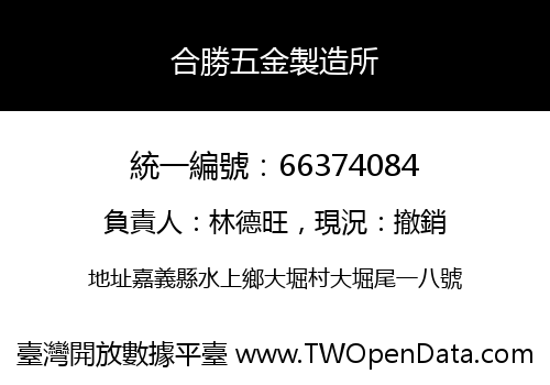 合勝五金製造所