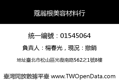 蔻麗根美容材料行