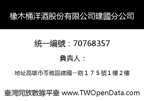橡木桶洋酒股份有限公司建國分公司