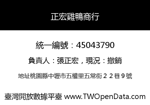 正宏雞鴨商行