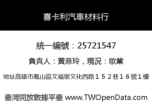 喜卡利汽車材料行