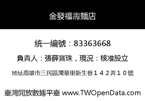 金發福壽麵店