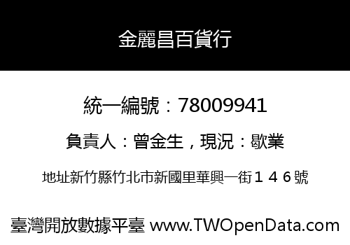 金麗昌百貨行