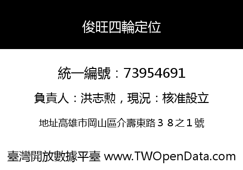 俊旺四輪定位