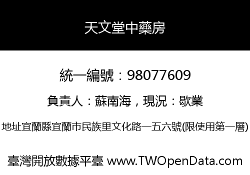 天文堂中藥房