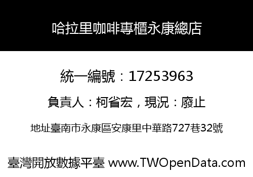 哈拉里咖啡專櫃永康總店
