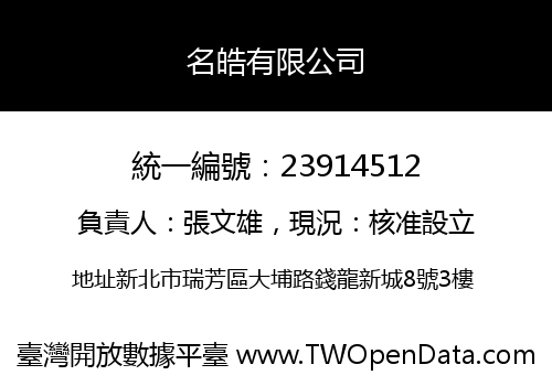 名皓有限公司