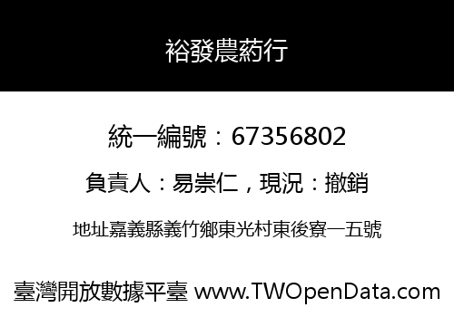 裕發農葯行