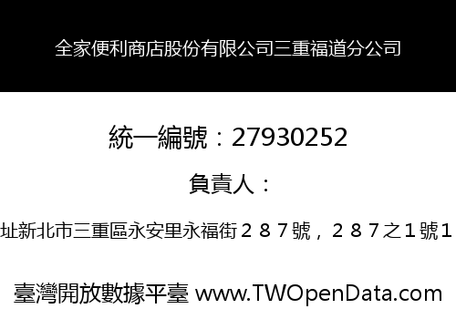 全家便利商店股份有限公司三重福道分公司