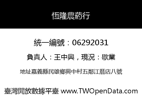 恆隆農葯行