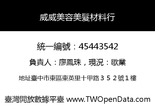 威威美容美髮材料行