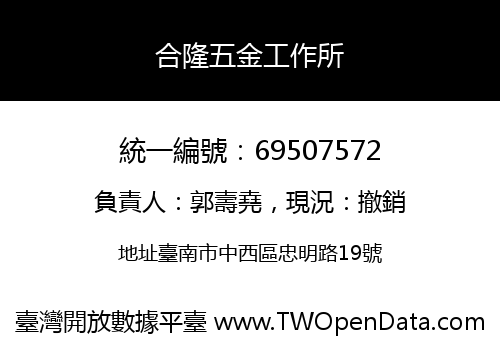 合隆五金工作所