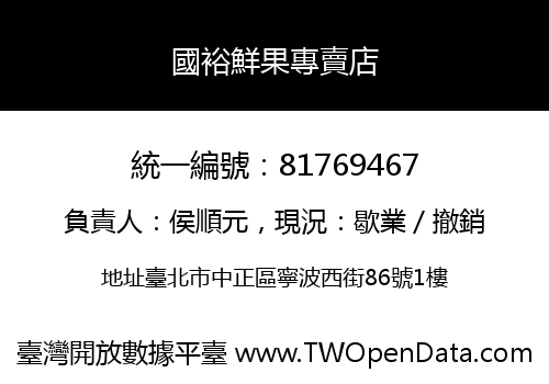 國裕鮮果專賣店