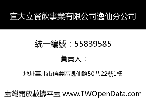 宜大立餐飲事業有限公司逸仙分公司