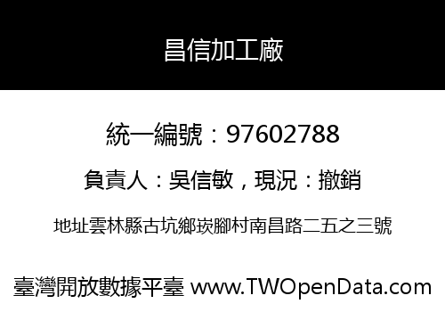 昌信加工廠