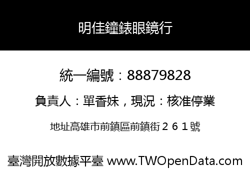 明佳鐘錶眼鏡行
