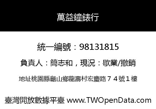 萬益鐘錶行