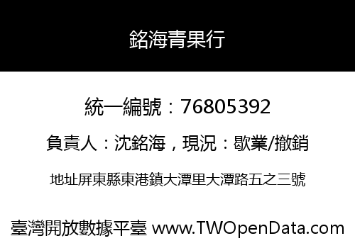 銘海青果行