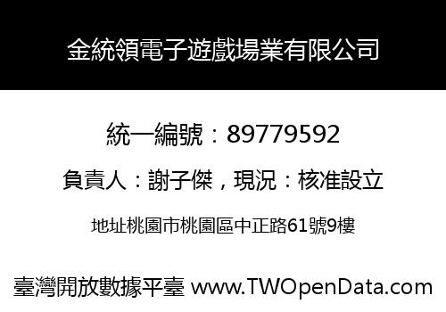 金統領電子遊戲場業有限公司