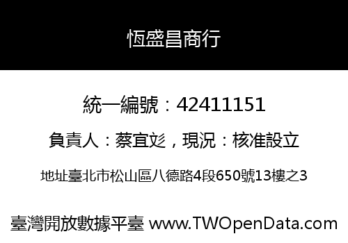 恆盛昌商行