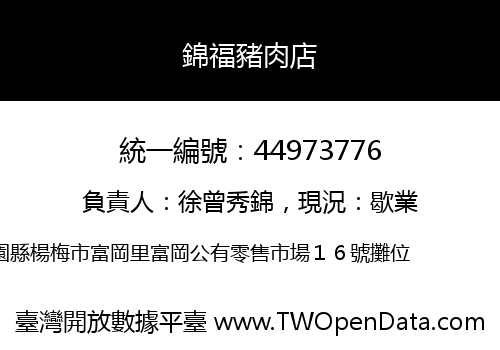 錦福豬肉店
