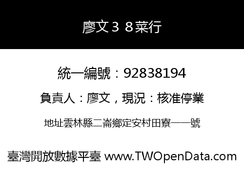廖文３８菜行