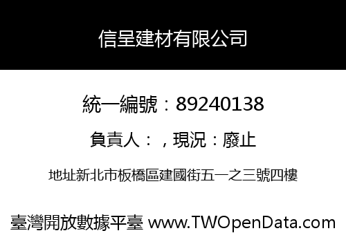 信呈建材有限公司