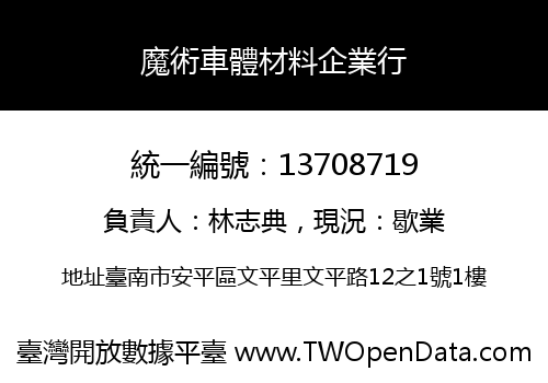 魔術車體材料企業行
