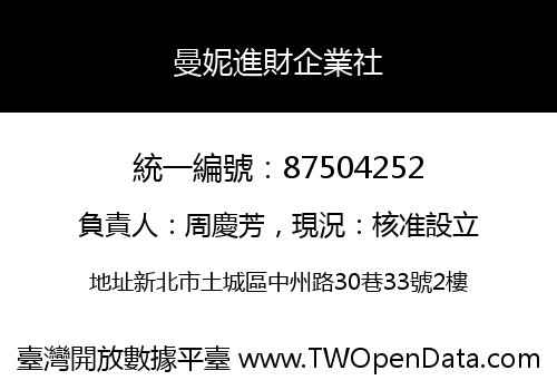 曼妮進財企業社