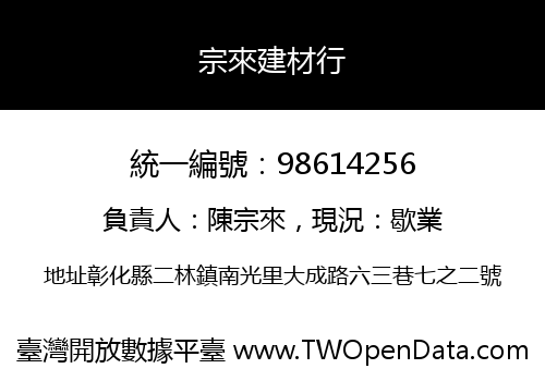 宗來建材行