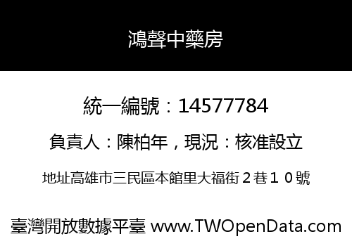 鴻聲中藥房